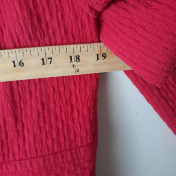 Dialogue Lined Trench Coat Women Medium Red Clasp Closure Lined Pockets - Picture 10 of 14